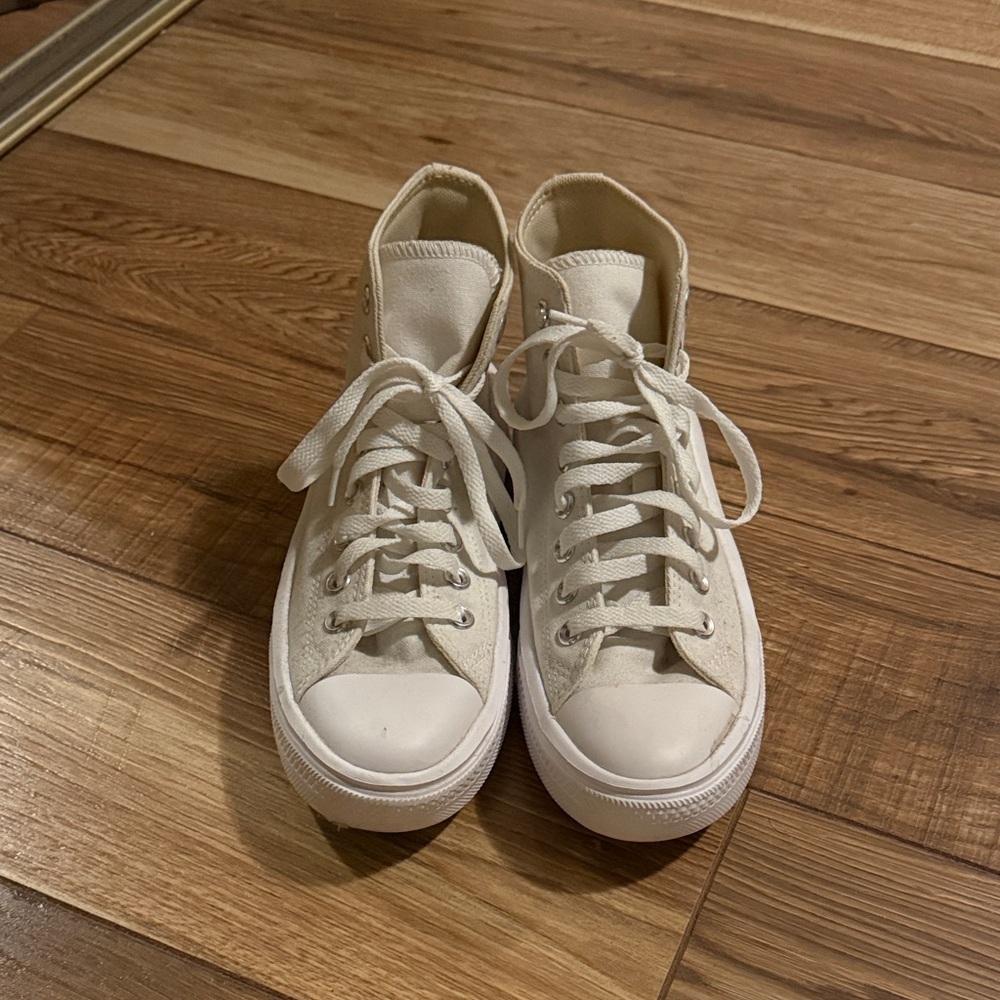 White High-Top Sneakers